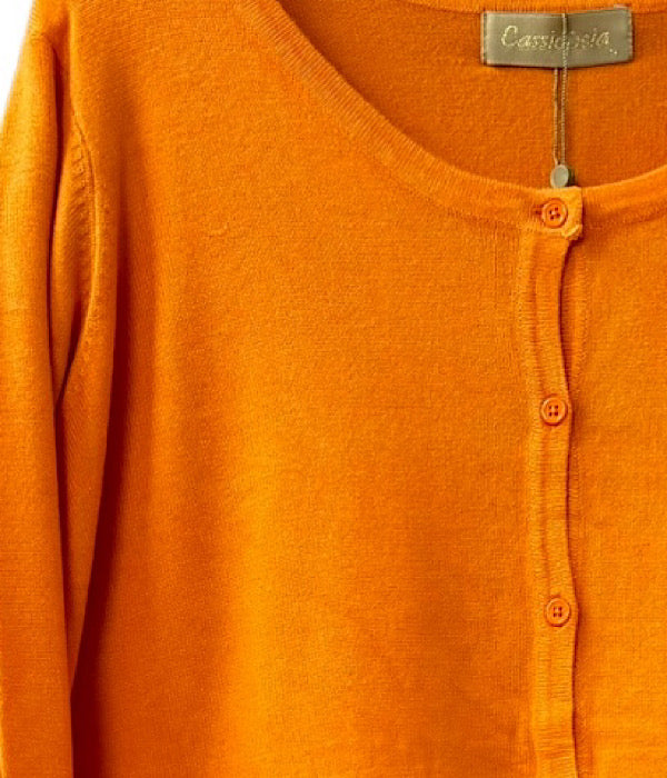 Frea knit cardigan, orange