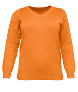 Frea knit v-neck, orange