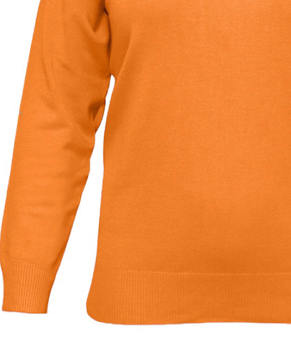 Frea knit v-neck, orange