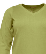 Frea knit v-neck, green