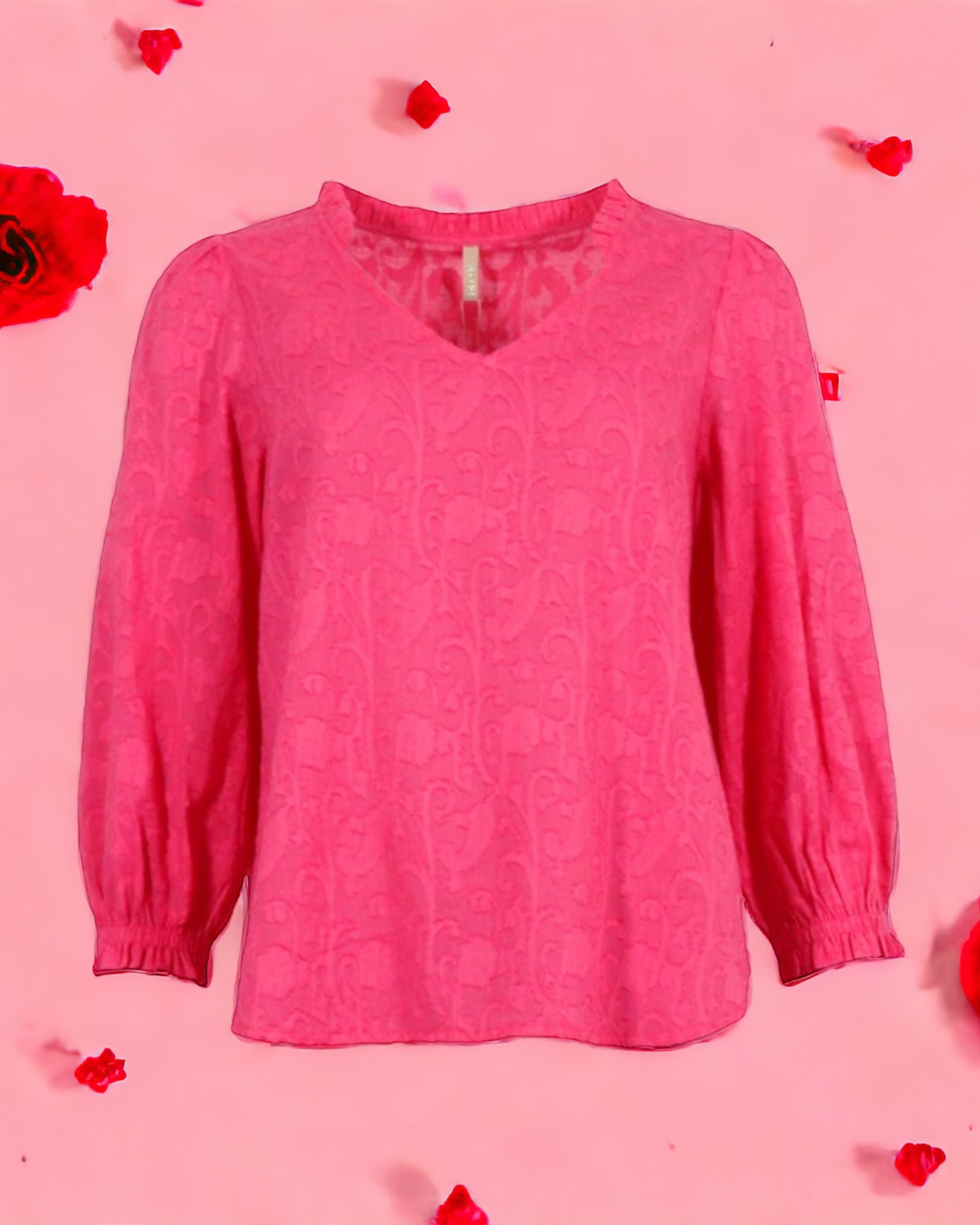 Hildette blouse, pioni pink