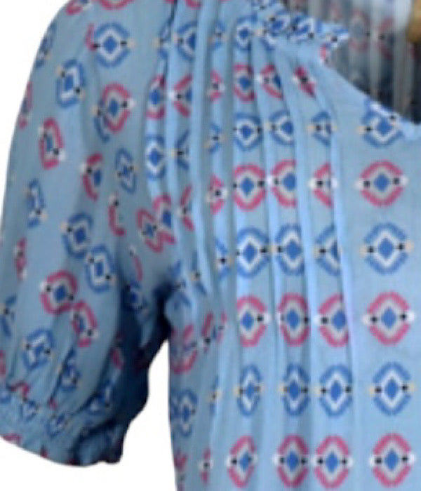 Birgit blouse 1, blue combi