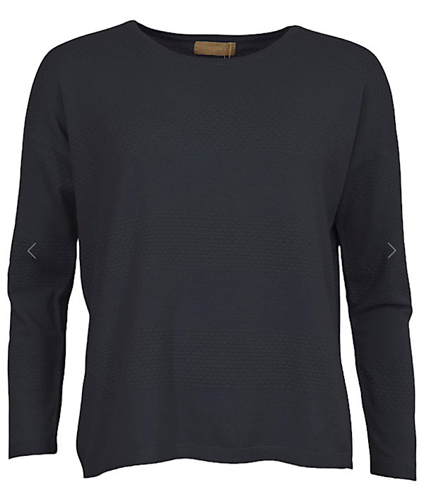 Gry knit pullover, navy