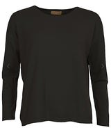 Gry knit pullover, black