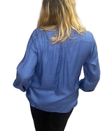 Perine blouse, ocean blue