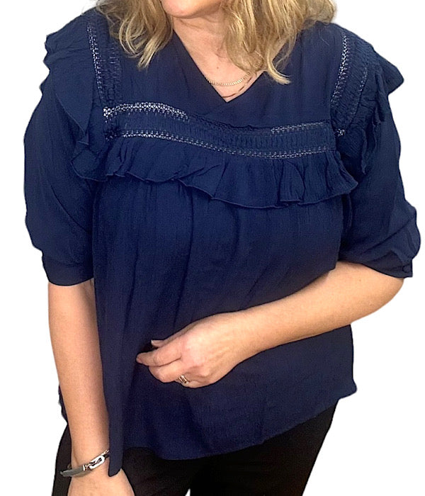 Heidi blouse, navy
