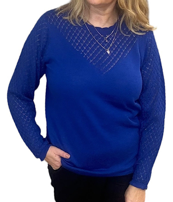 Jonna knit pullover, ultra blue