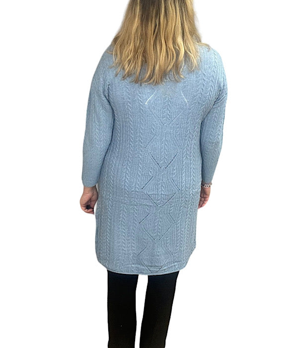 Nicole knit tunic, dust blue