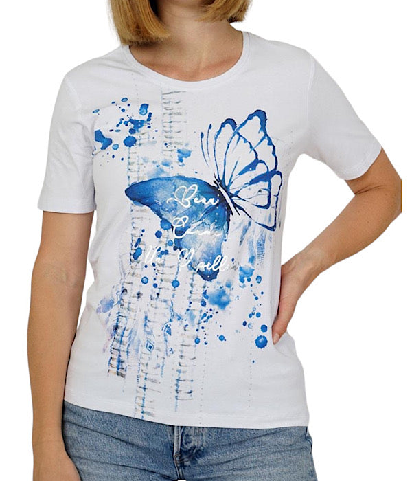 31510  t-shirt, blue butterfly