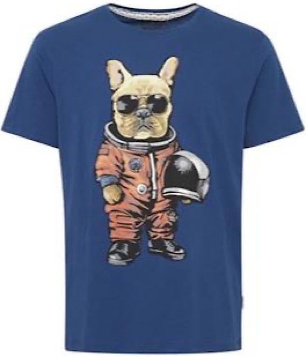 T-shirt, blue space dog