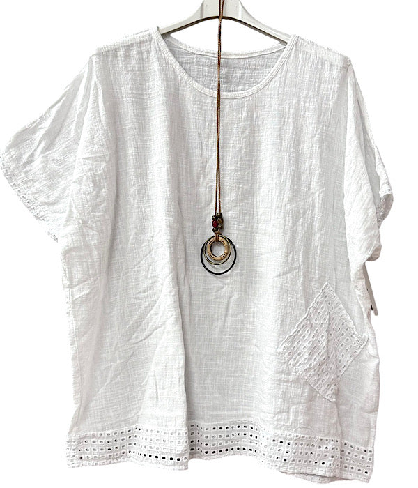 Musse blouse, white
