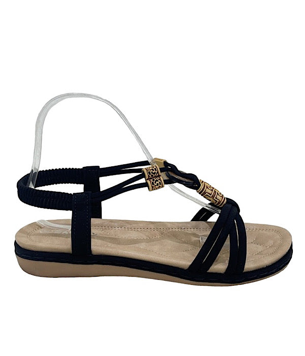 D370 Flad sandal, black