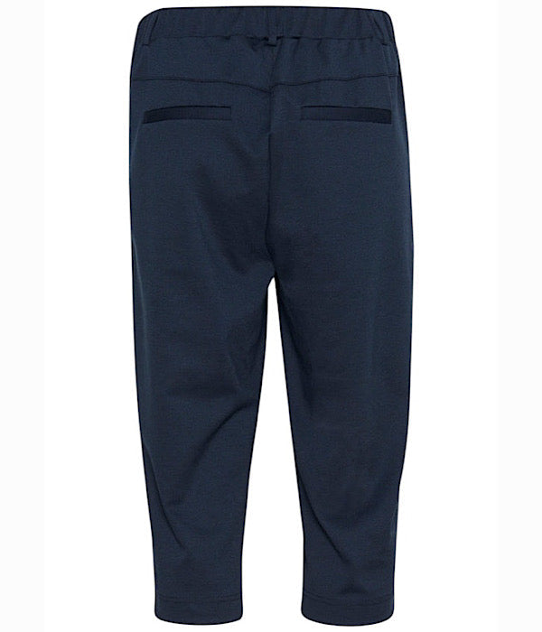 KAFFE Jenny capri bukser i mørk blå