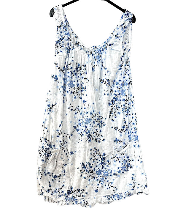 Anja dress, blue flower print 2