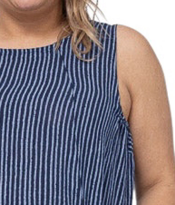 Ida dress stripe, navy