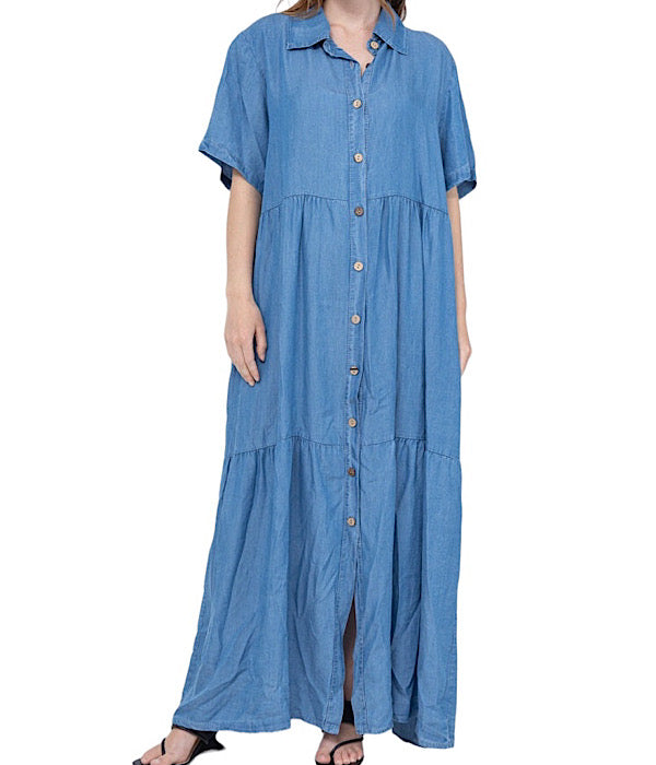 Molly dress, light denim