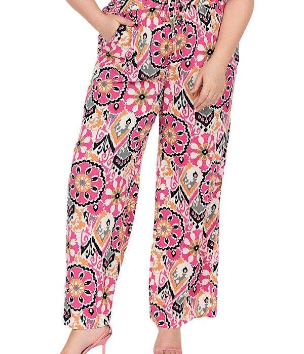 Freja 5 pants, pink combi