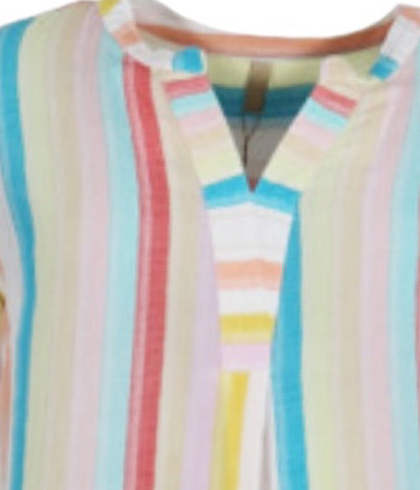 Sim blouse, multi stripe