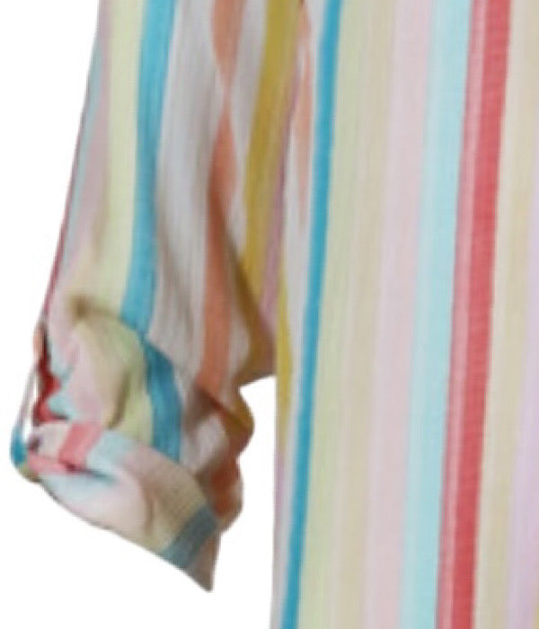 Sim blouse, multi stripe