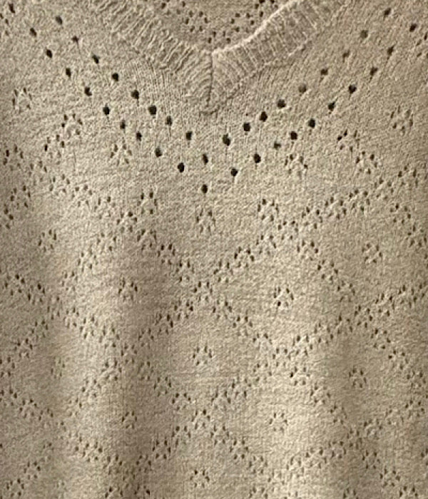 Sidena knit pullover, dust melange