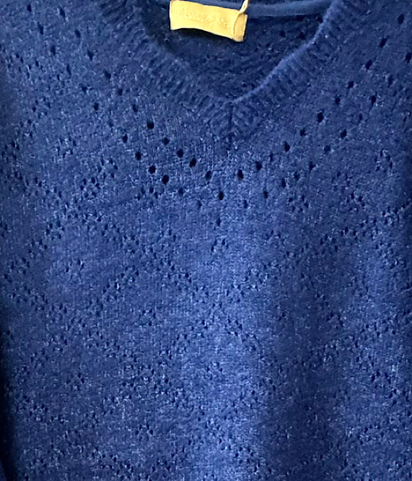 Sidena knit pullover, blueberry