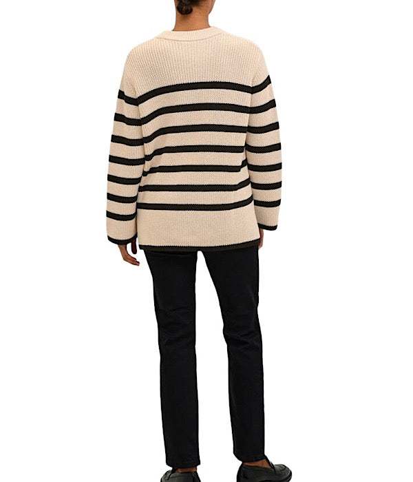 KAcilla knit pullover, sand black