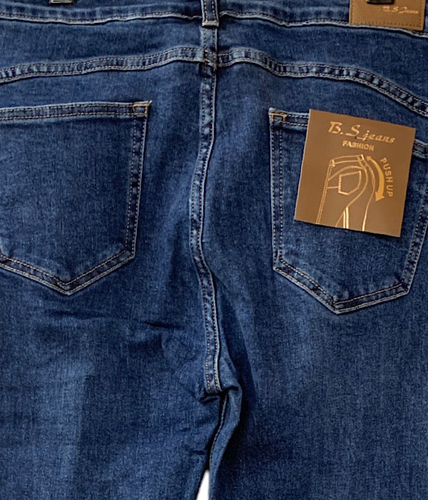 6875 B.S. denim PUSH UP jeans, blue