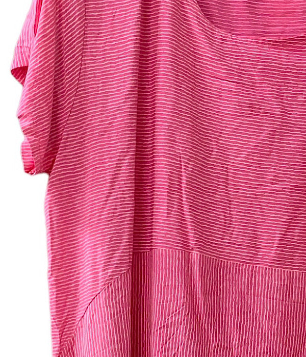 Pia dress, pink stripe
