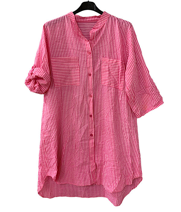 Bella long shirt, pink