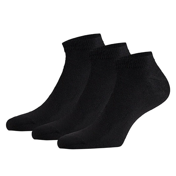 Bamboo basic sneakers socks 3-pak, black