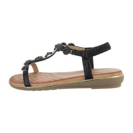 4081 Flad sandal, black