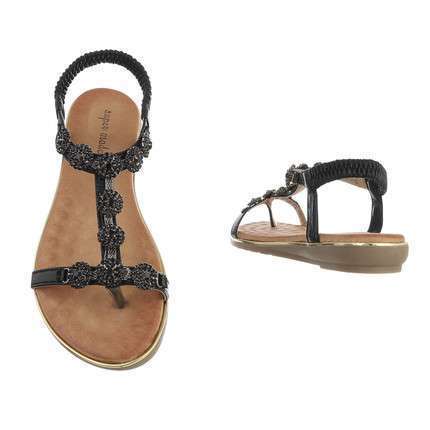 4081 Flad sandal, black