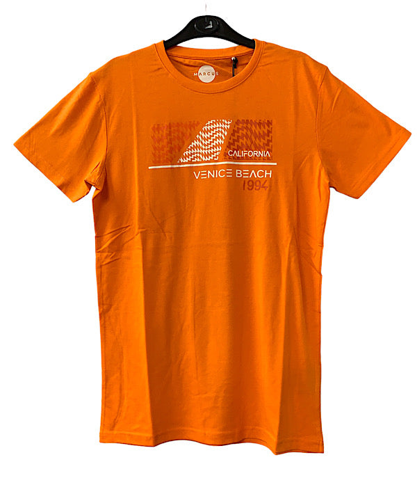 MARCUS Kazim t-shirt, 3565 mandarin orange mix
