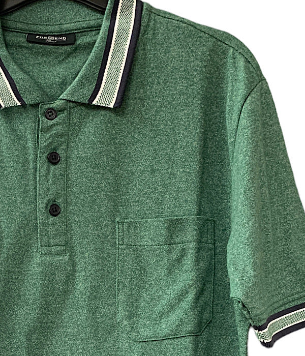 PRE END Aspen polo shirt, smoke pine green