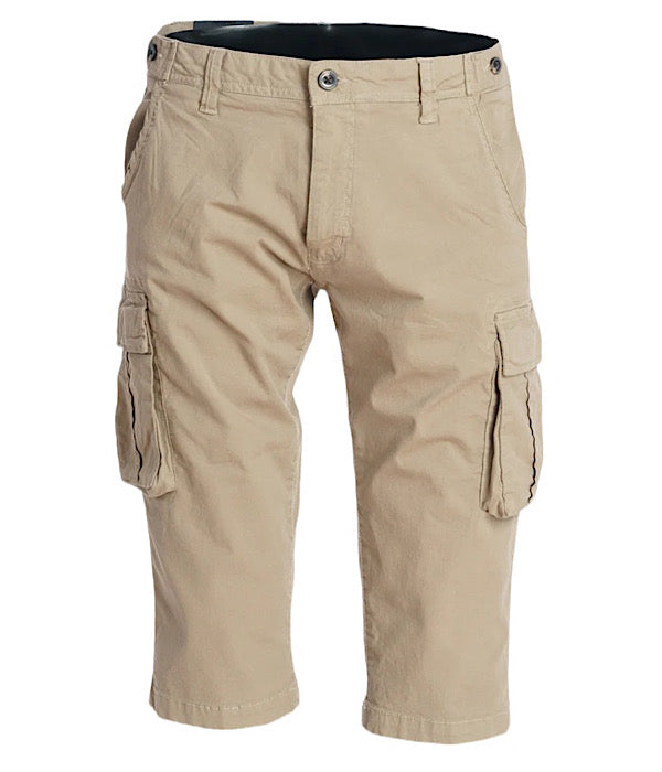 FINESMEKKER Dylan cargo capri shorts, beige