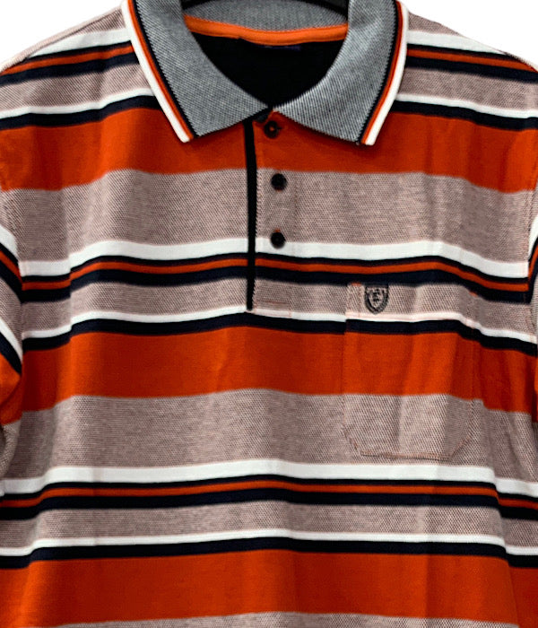 PRE END Horace polo shirt, 4039 rusty red