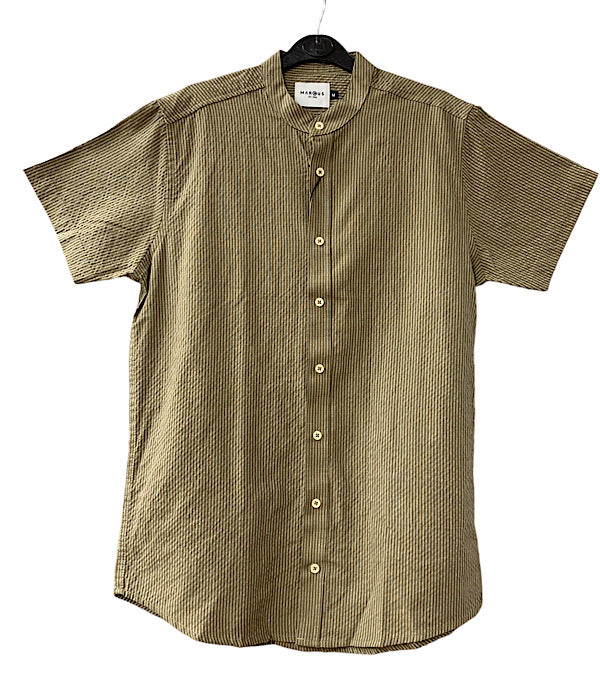 MARCUS Parco ss shirt, 5584 green sand mix