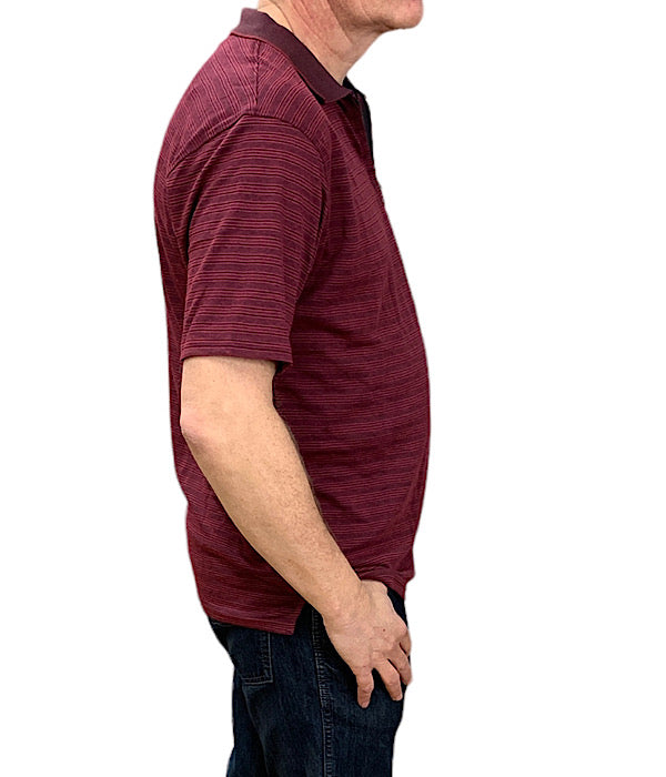 PRE END Hackney polo shirt, cabenet red