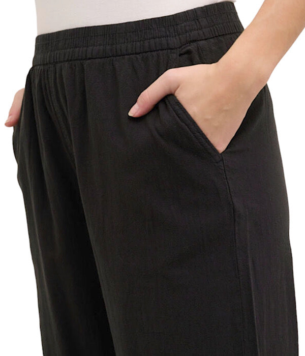 KAFFE KAnaya culotte pants, black