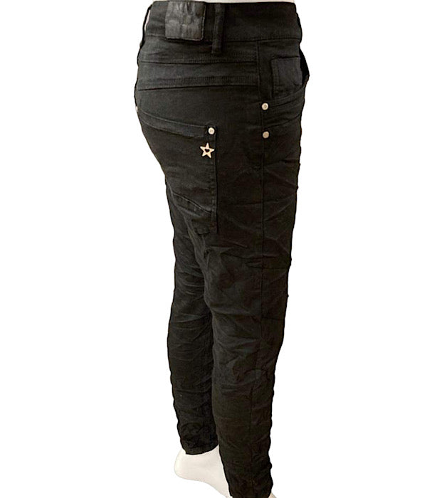 KAROSTAR 2061-1 button pant, black