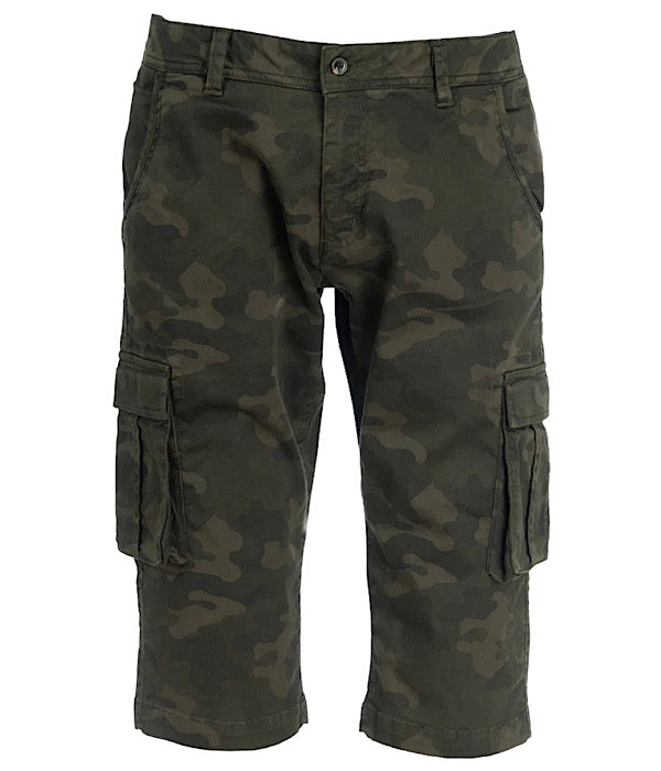 FINESMEKKER Dylan cargo capri shorts, ARMY camouflage