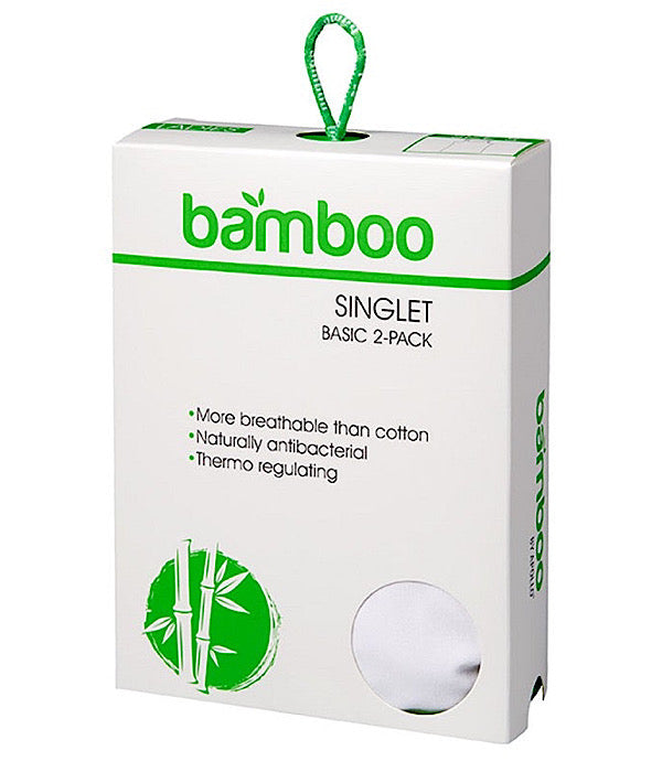 Bamboo women basic stroptop 2 pack, white