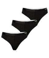 Bamboo women basic g-steng 3 pack, black
